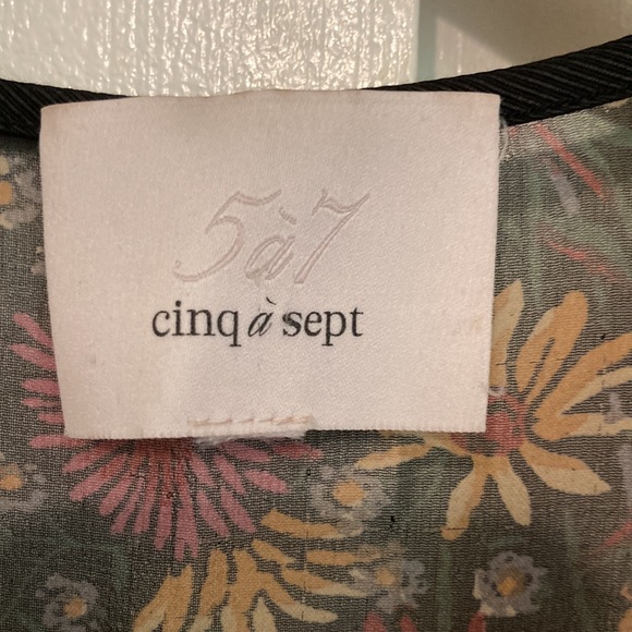 Cinq à Sept Silk Babydoll Boho Dress Floral Print - Picture 2 of 3